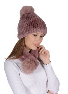 Комплект шапка с шарфом 