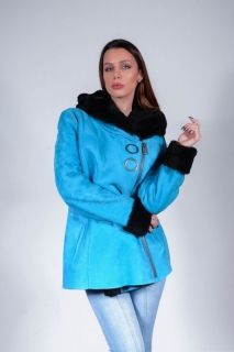  Blue Lambskin Coat
