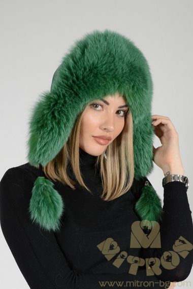 HAT04 -  Ladies hat lambskin and fox