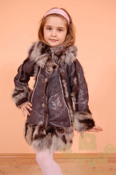 KIDS - DM80B - 110 -  Children's coat lambskin