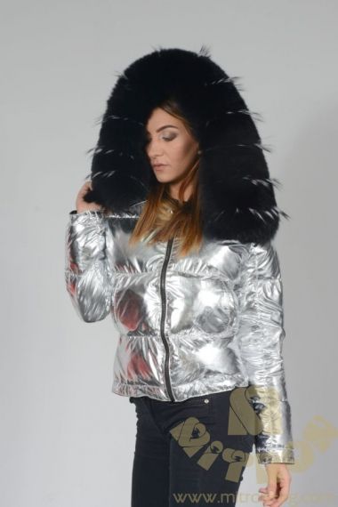 AA123 - women's jacket fabric and fox