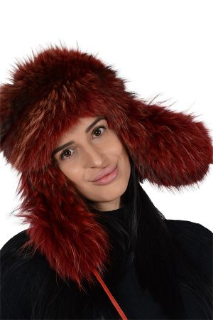 HAT04 -  Ladies hat lambskin and fox