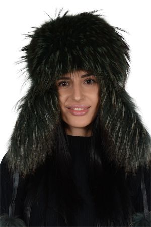 HAT04 -  Ladies hat lambskin and fox