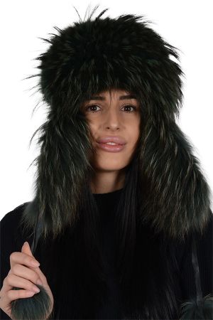 HAT04 -  Ladies hat lambskin and fox