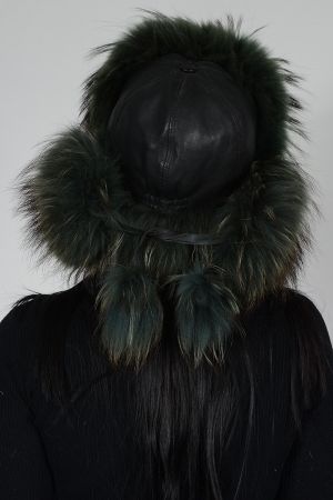 HAT04 -  Ladies hat lambskin and fox