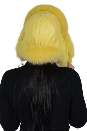 HAT04 -  Ladies hat lambskin and fox