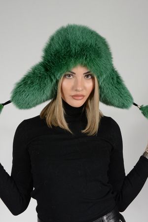 HAT04 -  Ladies hat lambskin and fox