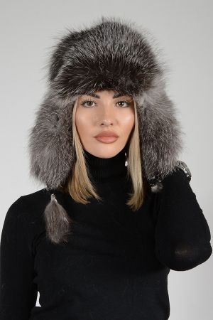 HAT04 -  Ladies hat lambskin and fox