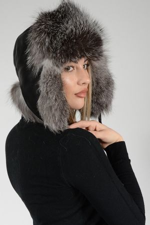 HAT04 -  Ladies hat lambskin and fox