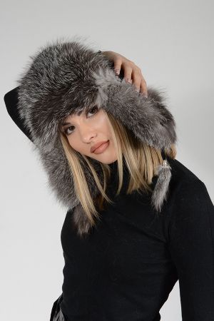 HAT04 -  Ladies hat lambskin and fox