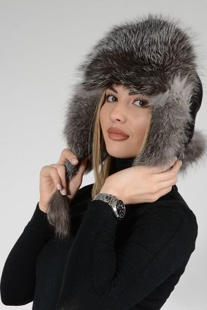 HAT04 -  Ladies hat lambskin and fox