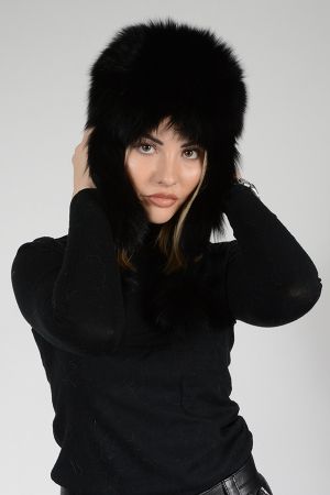 HAT04 -  Ladies hat lambskin and fox