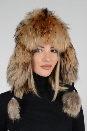 HAT04 -  Ladies hat lambskin and fox