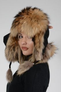 HAT04 -  Ladies hat lambskin and fox