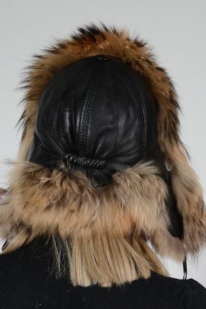 HAT04 -  Ladies hat lambskin and fox