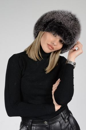 HAT32P -  Ladies hat lambskin and fox