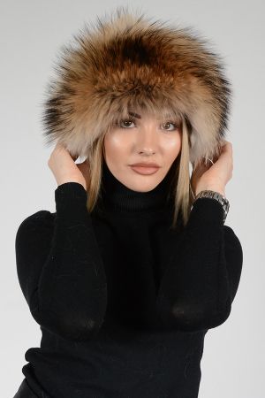 HAT32P -  Ladies hat lambskin and fox