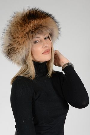 HAT32P -  Ladies hat lambskin and fox