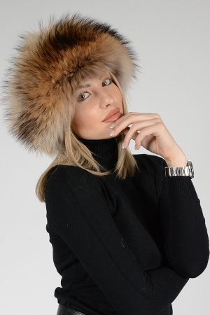 HAT32P -  Ladies hat lambskin and fox