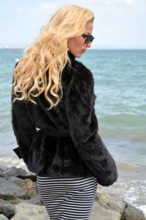 Gabriella Black Mink Coat 
