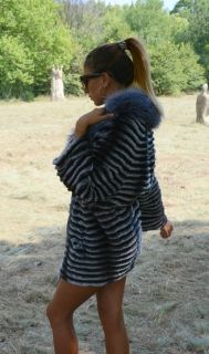 W02 Silver chinchilla and fox coat