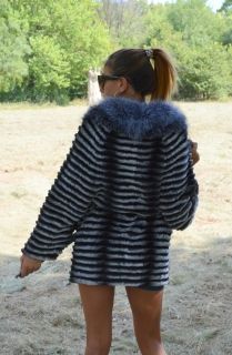 W02 Silver chinchilla and fox coat