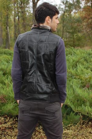 Men's vest lambskin