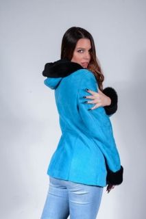  Blue Lambskin Coat